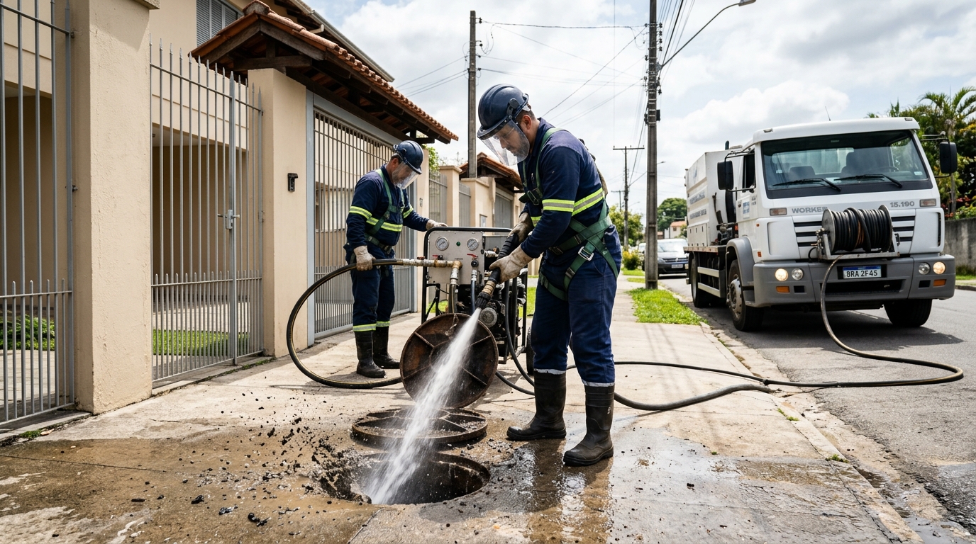 Limpeza de Tubulação com Hidrojato em Cascavel‑PR